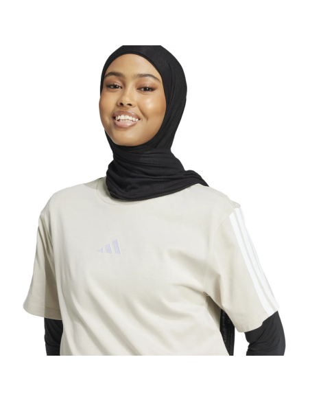 T-SHIRT DONNA Adidas 3 STRIPES SJ - BEIGE