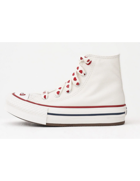 Scarpe Bambina Converse Chuck Taylor All Star Platform Valentine's Day - Bianco