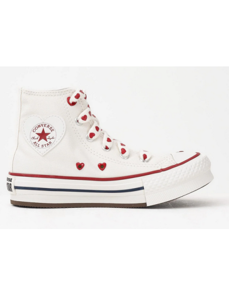 Scarpe Bambina Converse Chuck Taylor All Star Platform Valentine's Day - Bianco