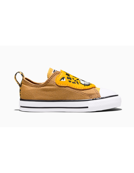 Scarpe Bambino Converse Chuck Taylor All Star One Strap Leopards Easy-On - Marrone