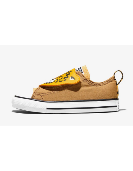 Scarpe Bambino Converse Chuck Taylor All Star One Strap Leopards Easy-On - Marrone