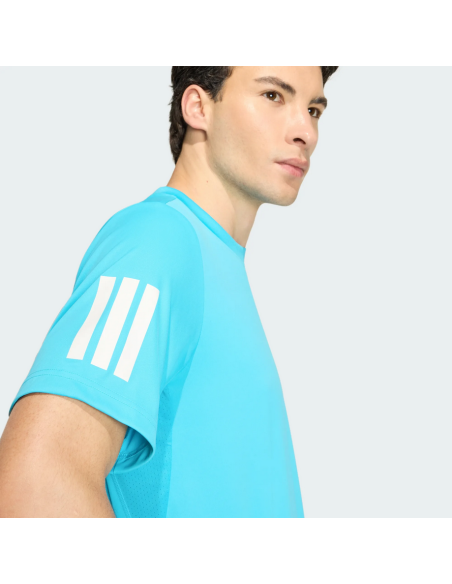 Adidas Club 3-Stripes Men's T-Shirt - Light Blue