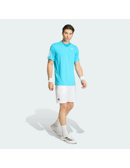 Adidas Club 3-Stripes Men's T-Shirt - Light Blue