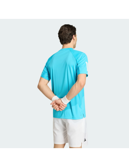 Adidas Club 3-Stripes Men's T-Shirt - Light Blue