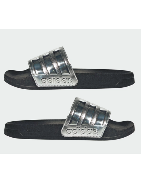 Pantuflas de ducha Adidas Adilette - Negro/Plata