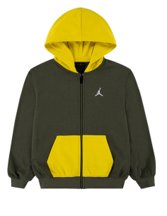 Jordan Boys' MJ Brooklyn Zip-Up Hoodie - Green/Yellow