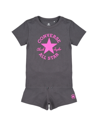 completo Bambina CONVERSE - GRIGIO\FUCSIA