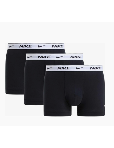 Three Nike Essential Cotton Stretch Boxers - Black