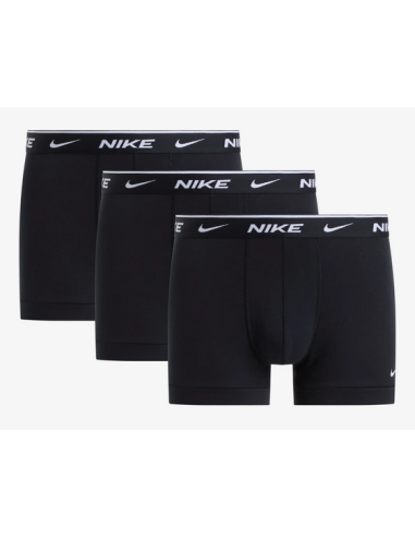 Three Nike Essential Cotton Stretch Boxers - Black