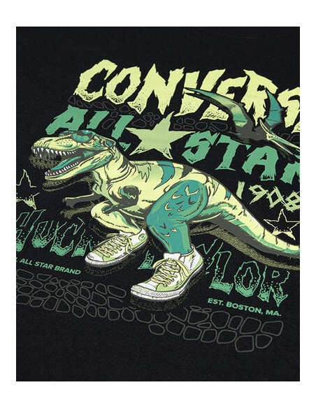 Converse Dino Kids' T-Shirt - Black
