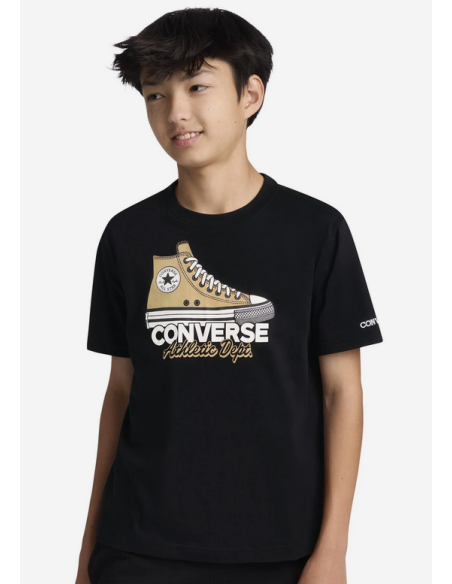 T-shirt Ragazzo Converse Graphic Sneaker - Nero