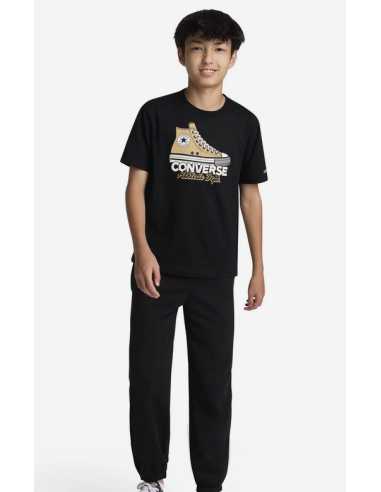 T-shirt Ragazzo Converse Graphic Sneaker - Nero