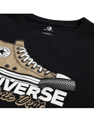 T-shirt Ragazzo Converse Graphic Sneaker - Nero