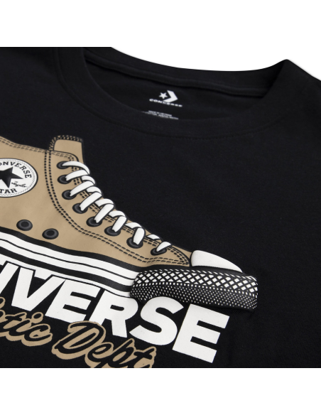 T-shirt Ragazzo Converse Graphic Sneaker - Nero