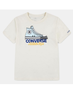 T-shirt Ragazzo Converse Graphic Sneaker - Bianco