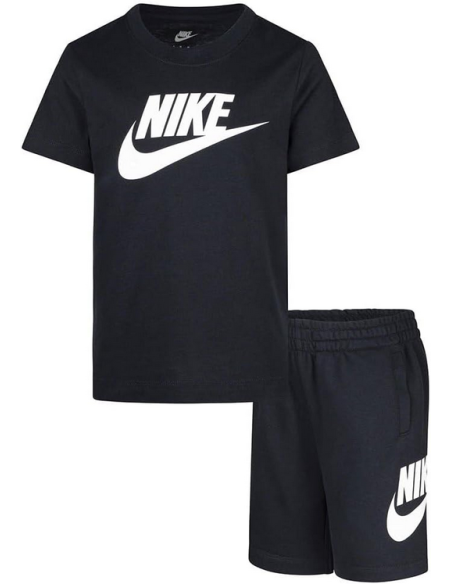 Nike Club Tee & Shorts - Black