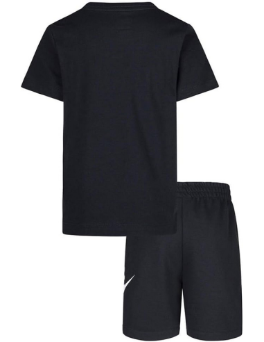 Completo Bambino NIKE CLUB TEE & SHORT- NERO