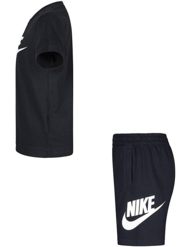 Completo Bambino NIKE CLUB TEE & SHORT- NERO