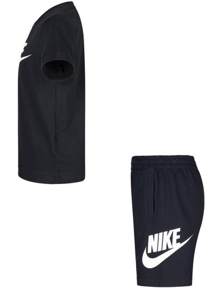 Completo Bambino NIKE CLUB TEE & SHORT- NERO