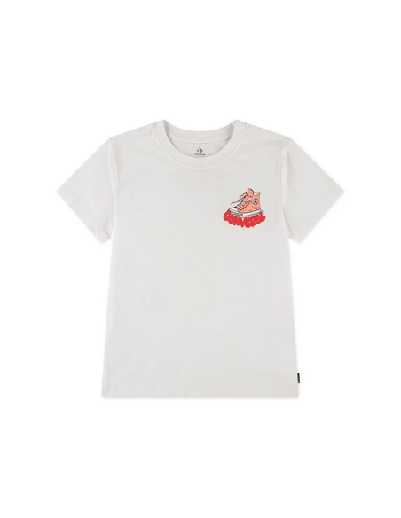 Converse BUBBLE SNEAKER Girls' T-Shirt - WHITE