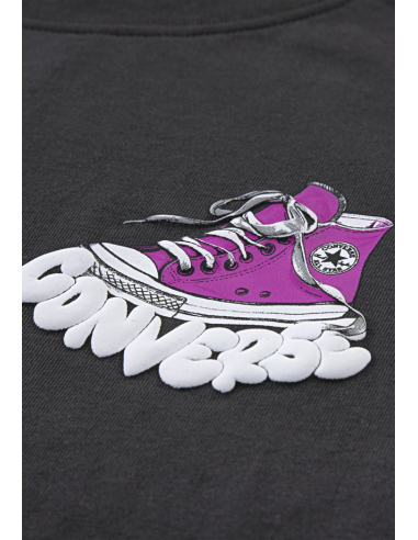 T-shirt ragazza Converse BUBBLE SNEAKER - Grigio
