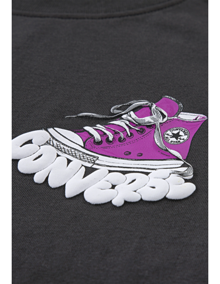 T-shirt ragazza Converse BUBBLE SNEAKER - Grigio