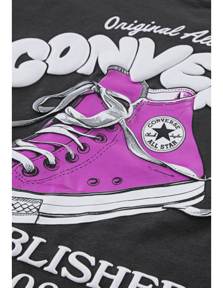 T-shirt ragazza Converse BUBBLE SNEAKER - Grigio