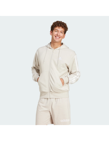 Adidas Essentials 3-Stripes Men's Jacket - BEIGE