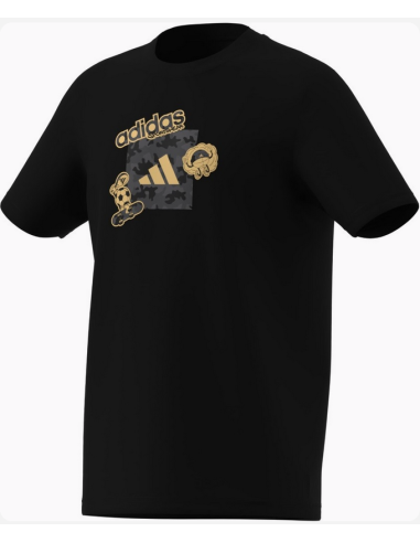 T-shirt RAGAZZO ADIDAS CAMO TRAIN - NERO