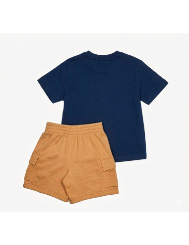 Nike Pocket Tee Kids' Set - Blue/Beige