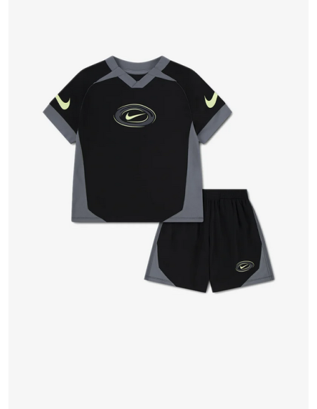 Completo Bambino Nike Dri-Fit Swoosh - NERO/GRIGIO