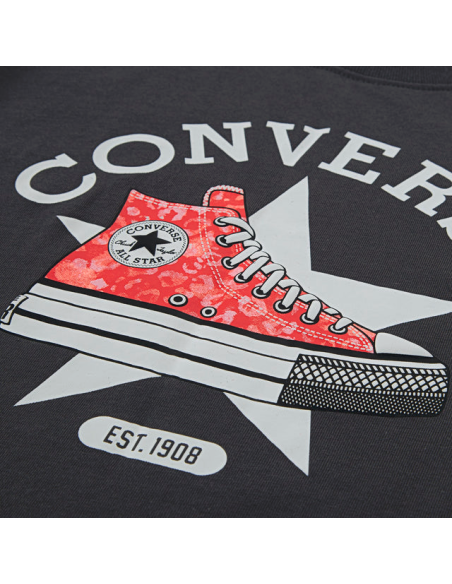 Converse sneaker graphics girls' T-shirt - Grey/Red