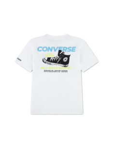 T-shirt Ragazzo Converse frontback texture - BIANCO 2