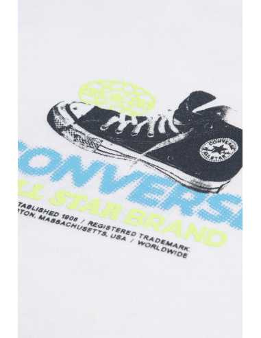 T-shirt Ragazzo Converse frontback texture -...
