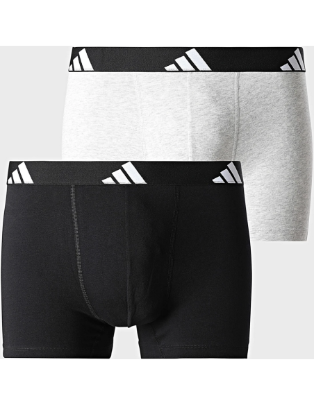 Due Boxer Uomo Adidas Active Flex Cotton - Nero/Grigio