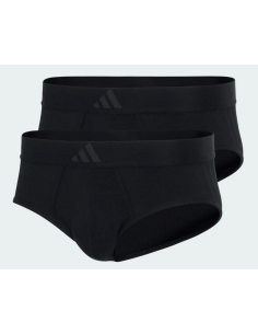 Due Slip Uomo Adidas Active Flex Cotton 3-Stripes - Nero