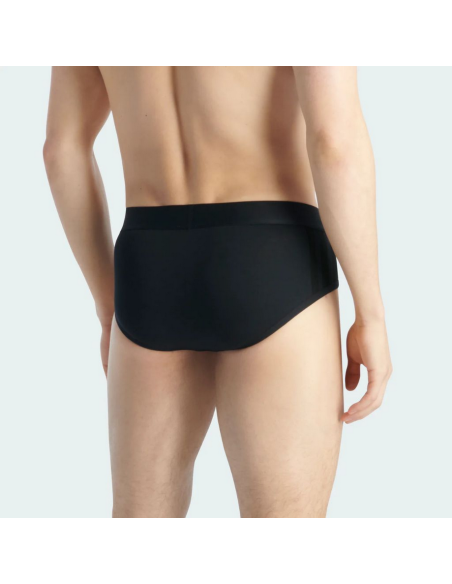 Two Adidas Active Flex Cotton 3-Stripes Men's Briefs - Black