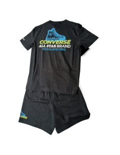 Tuta Ragazzo Converse GLOBE FRONTBACK - NERO 2