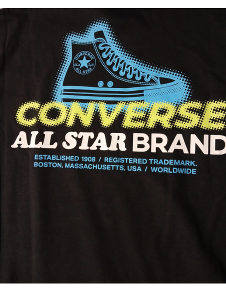 Tuta Ragazzo Converse GLOBE FRONTBACK - NERO
