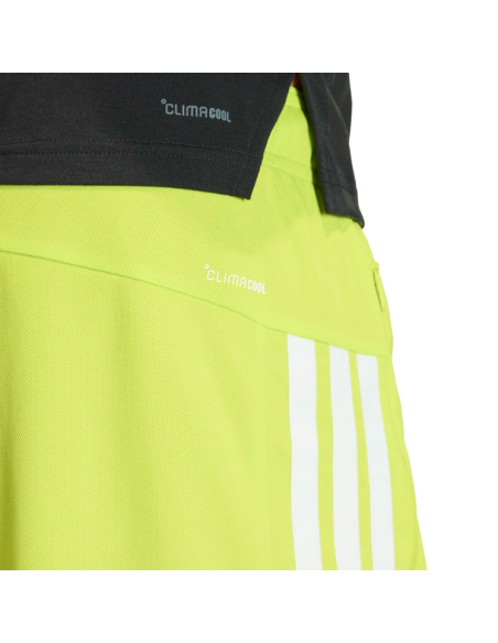 Adidas Pique Workout Base 3-Stripes Men's Shorts - NEON YELLOW