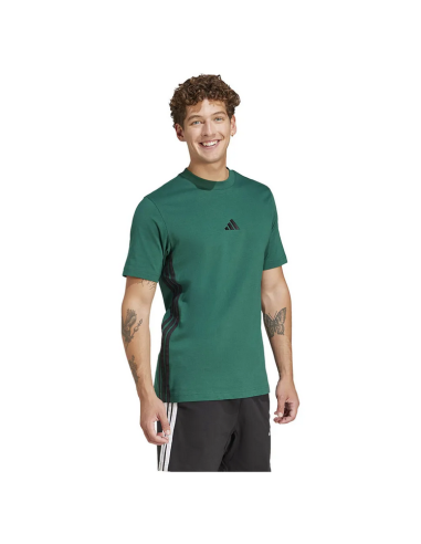 T-shirt uomo Adidas Essentials 3-Stripes - VERDE