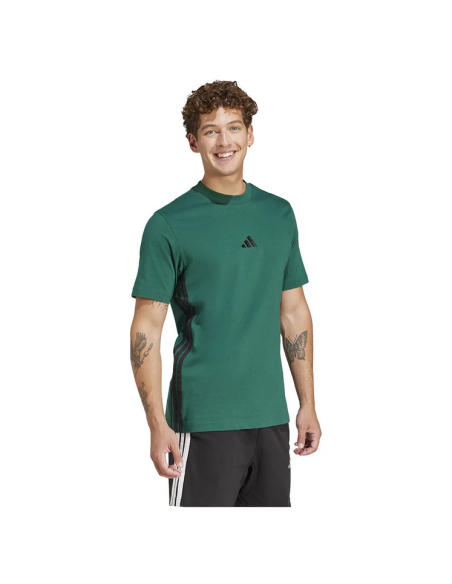 T-shirt uomo Adidas Essentials 3-Stripes - VERDE