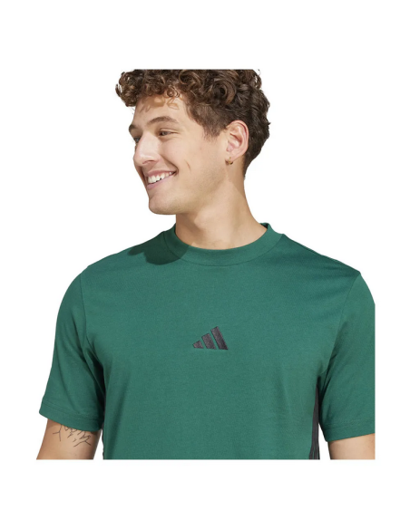 T-shirt uomo Adidas Essentials 3-Stripes - VERDE