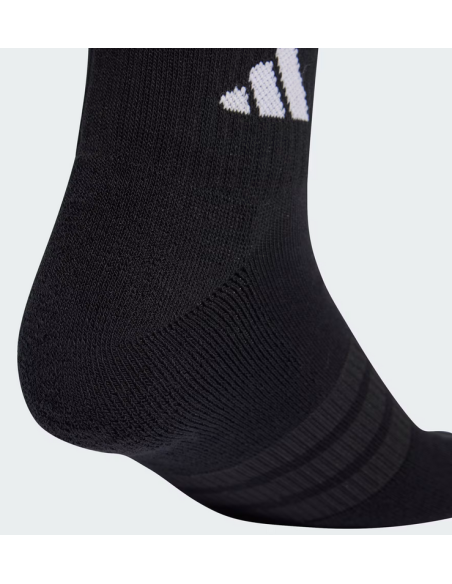 Tre Paia di Calze Bambino Adidas 3-Stripes Cushioned alla Caviglia - Nero