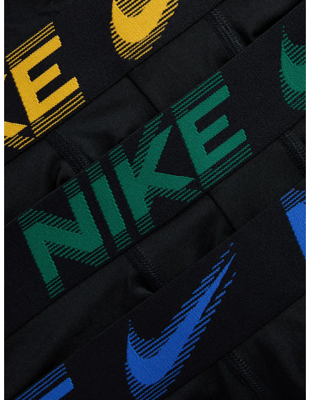 Three Nike Essential Micro Dri-Fit Boxers - Black/Yellow/Green/Blue