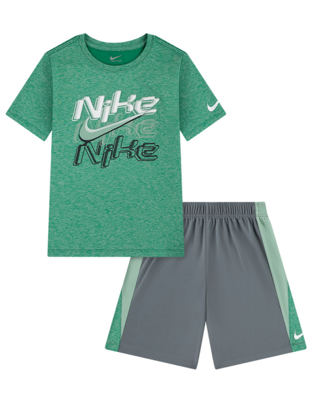 Nike DROPSET ICON Child Set - GREEN/GREY