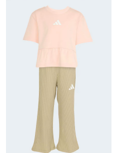 Completo Bambina Adidas Essentials SWTP - Beige/Rosa 2