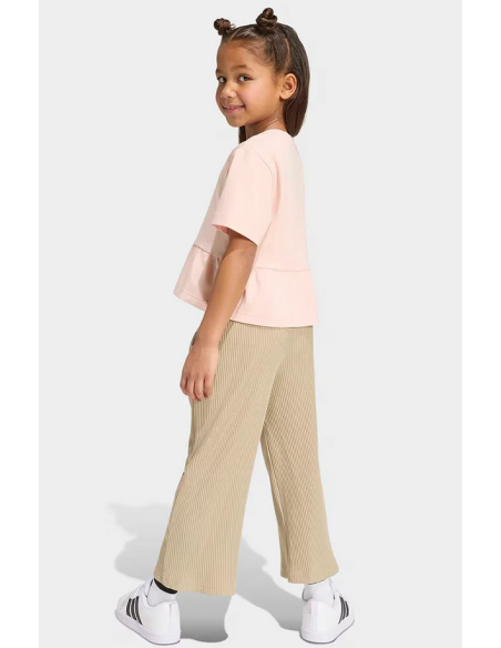 Completo Bambina Adidas Essentials SWTP - Beige/Rosa
