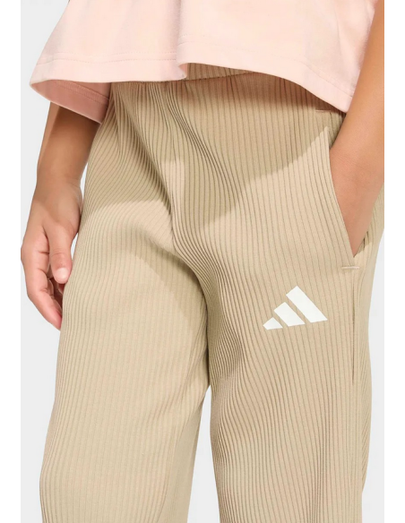 Adidas Essentials SWTP Girls' Tracksuit - Beige/Pink