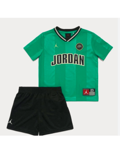 Completo Bambino Jordan Sport Jersey - VERDE / NERO